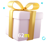 Receba seus bônus de boas-vindas no 62m